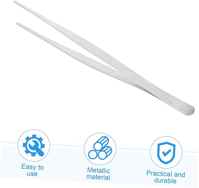 NOLITOY Aquatic Weed Tweezers Long Straight Stainless Steel for Aquarium Planting