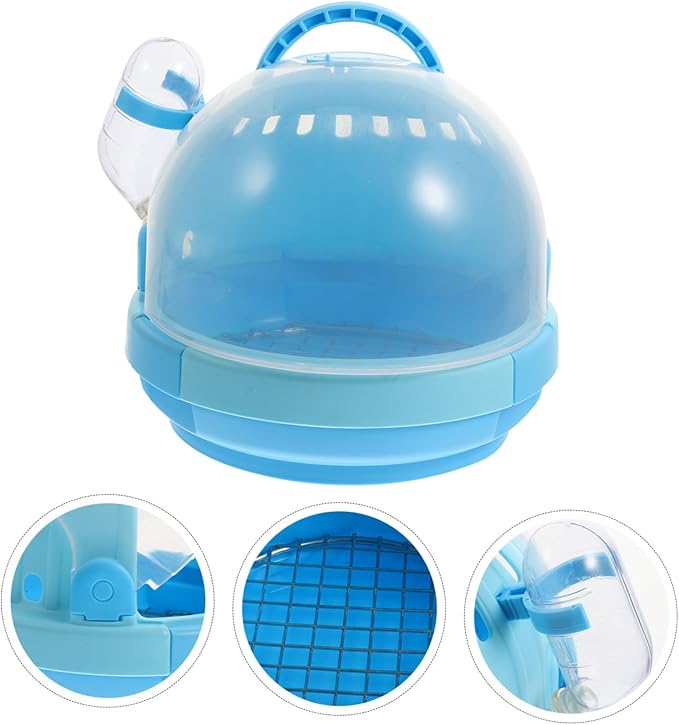 Portable Handheld Pet Bird Carrier Cage with Ventilated Design for Parrots and Small Birds Lightweight Travel Cage for Walking Grooming and Vet Visits Includes Galvanized Mesh Pad