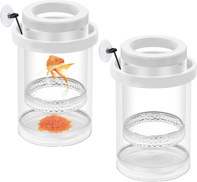 2 Pcs Breeder Box For Fish Tank,Fish Isolation Tank,Separator,Fish Breeder Box For Aquarium,Guppy Breeder Box,Baby Fish Tank For Shrimp Betta Clownfish Guppy