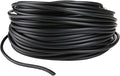 JIH Aquarium 100 Feet Standard 3/16" Black Flexible Airline Tubing with Black Plastic Connectors for Fish Tank,Terrariums, and Hydroponics