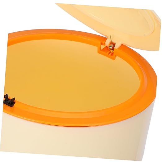 balacoo 1set Pet Litter Storage Container with Lid Convenient One-Button Airtight Cat Trash Can for Litter Waste Bin with Cartoon Design Use