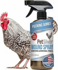 PetSilver Chicken Wound Spray for Chickens & Birds - Patented Silver Solution - Silver Spray for Wounds, Pecking Sores, Bumblefoot, Cuts, Burns, & Skin Irritations - Chicken Care - USA Made - 12 fl oz