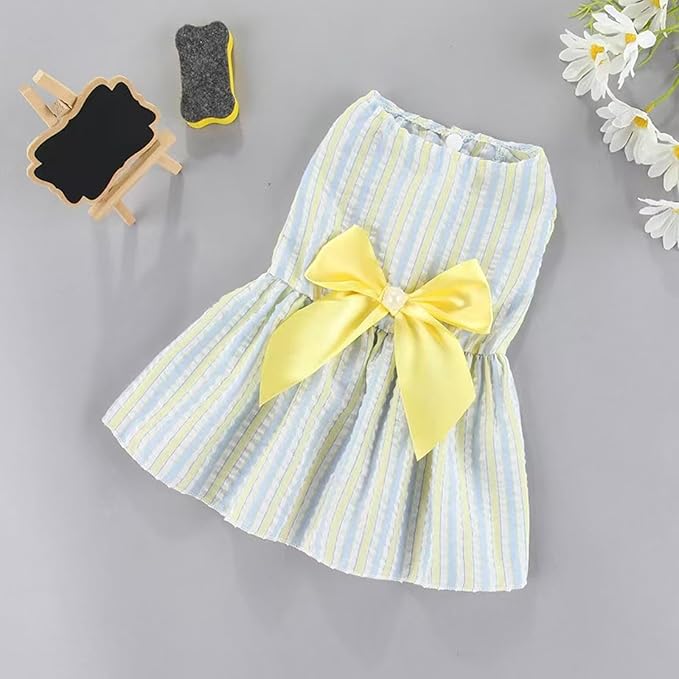 Dog Dress,1PC Dog Dresses with Cute Bowknot,Summer Dogs Clothes Pet Princess Dresses for Chihuahua Yorkies Puppies Cat Outfit
