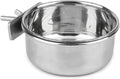 Hypeety Stainless Steel Food Water Bowl for Pet Bird Crates Cages Coop Dog Cat Parrot Bird Rabbit Pet (Medium,4.7 * 2.1in)
