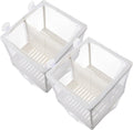 Yardwe 2pcs Fish Breeding Isolation Box Transparent Plastic Hatching Tank Suction Cups for Betta and Guppy Fry Lightweight and Easy to Install Fish Tank Divider