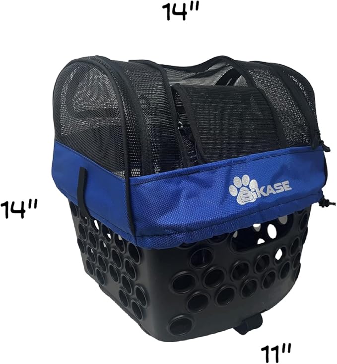 Bicycle Front Basket Pet Kit to Ride with Your Small pet! Universal fit on Most Bikes, Suitable for Pets 10lbs and Under. Keeps Your Dog Cool with Maximum Airflow!