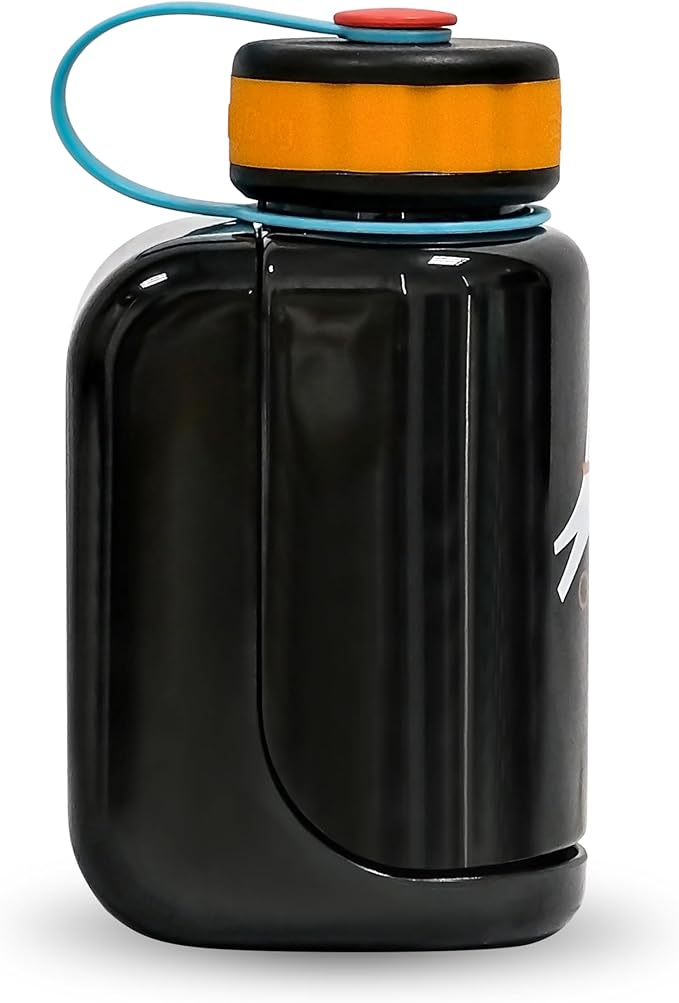 OllyDog OllyBottle | Tritan Dog Water Bottle with Detachable Bowl | BPA Free Leakproof Pet Dispenser | Hiking Travel (600ML, Chromatic)