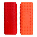 2pcs Pet Hair Remover, Dog Cat Block Roller Cleaner, Car Carpet Cleaner Brush for Small Animals, Pet Hair Removal Tool for Interior, Furniture, Sofa, Car Seat (Orange+Red)