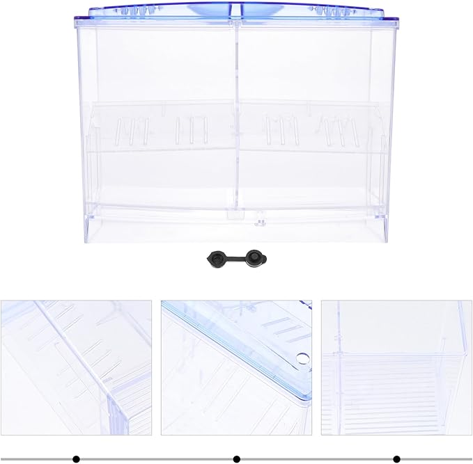 FRCOLOR Double Layer Fish Breeding Box Plastic Hatching Container with External Isolation Tank for Aquarium Fish Incubator Suitable and Aquatic Pets