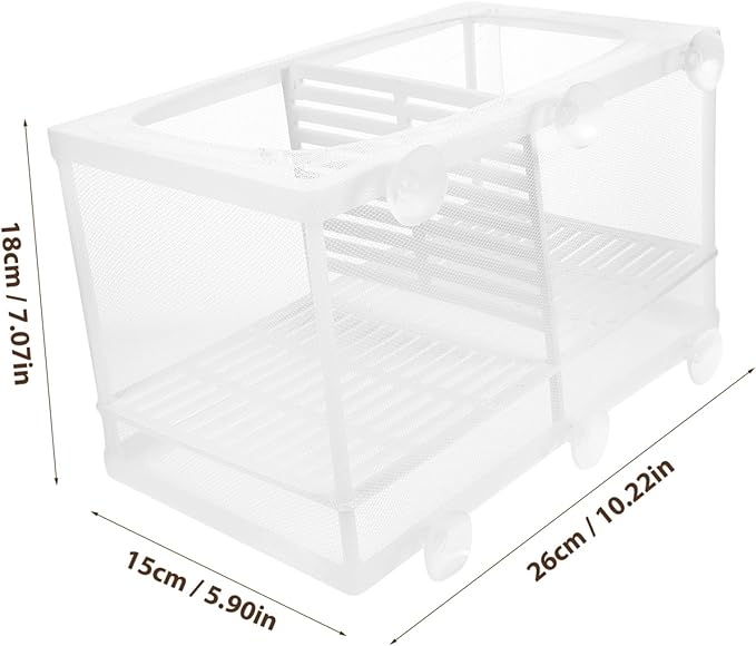 MERRYHAPY 2pcs Aquarium Breeding Isolation Box Multifunctional Fish Tank Incubator with Durable Mesh Protects Fish from Predators Observation Design
