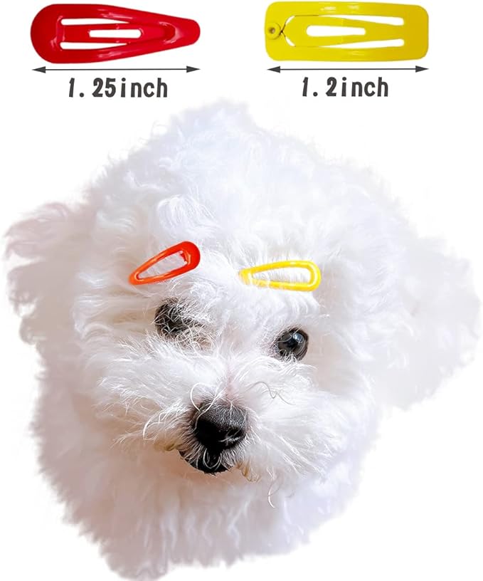 Dog Hair Clips Pet Hairpin Hair Accessories for Dog Cat Puppy Girl, 30 Piece Hair Clips, 100 Rubber Bands, Pet Accessories Storage Box
