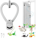 Interactive Cat Toys for Indoor Cats Automatic Electric Flying Bird Feather Mouse Toy - Best Kitten & Adult Cat Enrichment Mouse cat Toy Hanging Electric Kitty Toys for Bored Cats