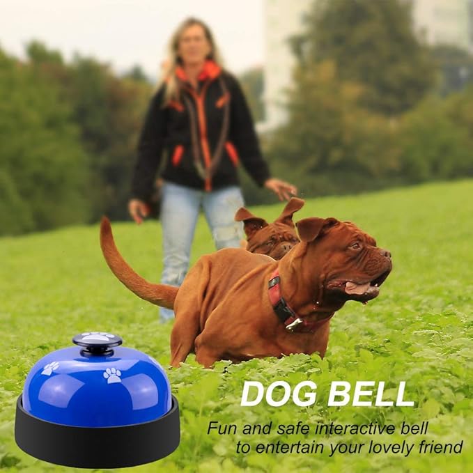 Comsmart Dog Training Bell, Set of 2 Dog Puppy Pet Potty Training Bells, Dog Cat Door Bell Tell Bell with Non-Skid Rubber Base