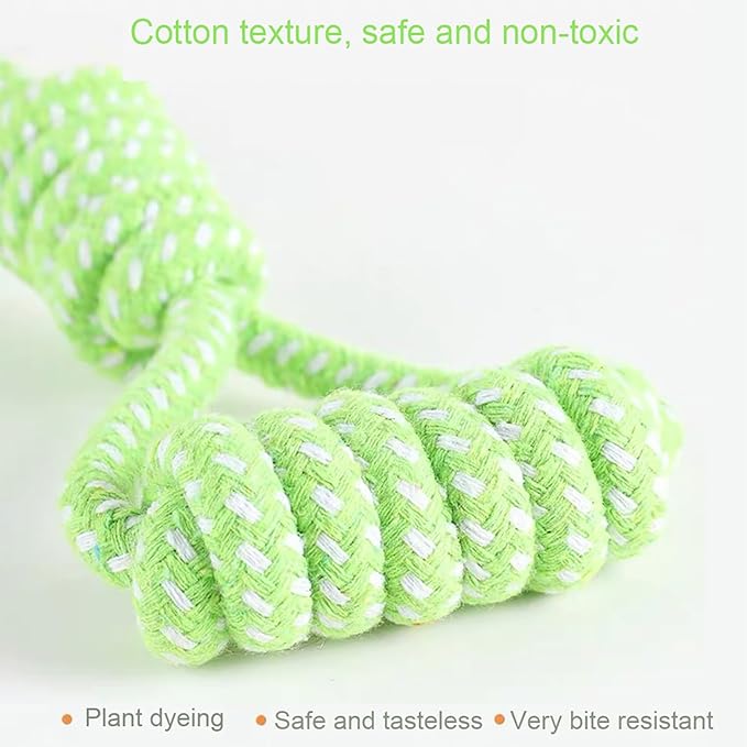 Sunglow Squeaky Carrot Dog Toy & Interactive Chewing Rope，Squeaky Dog Chew Toys，Dog Decompression and Tug Toy for Small Dogs Training Playing Teeth Cleaning (Tug&Carrot)