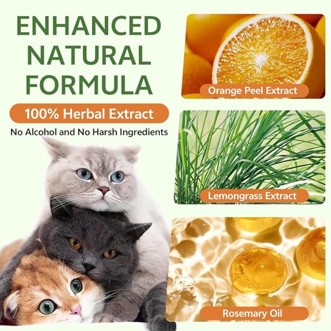 200ML Cat Deterrent Spray & Pet Anal Gland Spray 120ML - Anti-Scratch for Furniture & Fast Relief for Anal Glands Soothes Itching