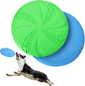 Nobleza Dog Flying Disc 2 Pack，8 in Flexible Floatable Dog Disc Toy for Long-Distance Flies and Floats， Lightweight Soft Flying Discs Toy for Small Medium Large Dogs to Fetch & Catch， Blue & Green