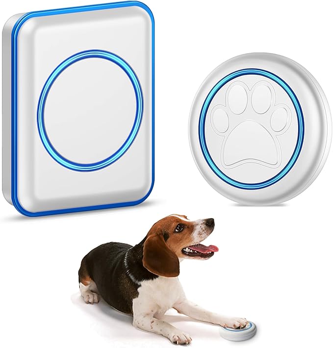 Full House Dog Doorbell for Potty Training, Wireless Pet Doggie Door Bell Training to Go Outside, Waterproof Touch Button, Over 1000 feet Range