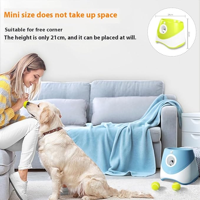 Interactive Dog Toys - Automatic Tennis Ball Launcher for Medium to Large Dogs, Outdoor Exercise & Training, Perfect Home Dog Toy 6 Ball (Fluorescent, Standard)