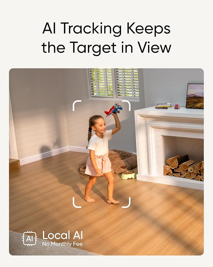 eufy Security 4K UHD Indoor Cam S350, Dual Cameras, 8× Zoom, 360° Pan & Tilt Security Cmera,AI Auto-Tracking,Baby/Pet/Nanny Camera, Human/Pet Detection, 2.4G/5G Wi-Fi