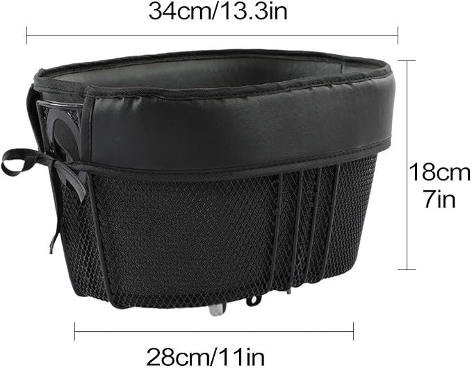 Bikes Pet Basket - Detachable Bicycles Carrier, Waterproof Foldable Pet Basket | Multipurpose Cycling Basket Small Pets, Removable Dog Carrier with Mesh Cover, Secure Bikes Bag for Shopping, Camping