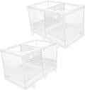 Kisangel Fish Tank Breeding Box Mesh Partition Shrimp Fish Hatchery for Aquarium Style