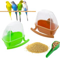 2 Pcs Small Bird Slot Feeder No Mess Cage Hanging Feeder Cup Plastic Food Feeding Box