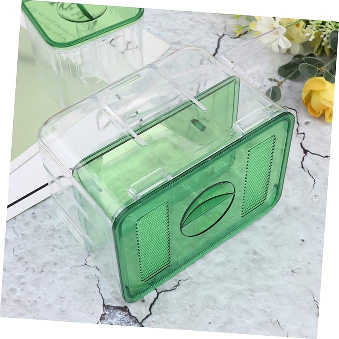 Kichvoe Self Guided Transparent Acrylic Aquarium Breeding Tank Isolation Box for Fish Hatching and Nursery Protects Small Pregnant and Newborn Fish from Aggressive Adults Seedlings Case