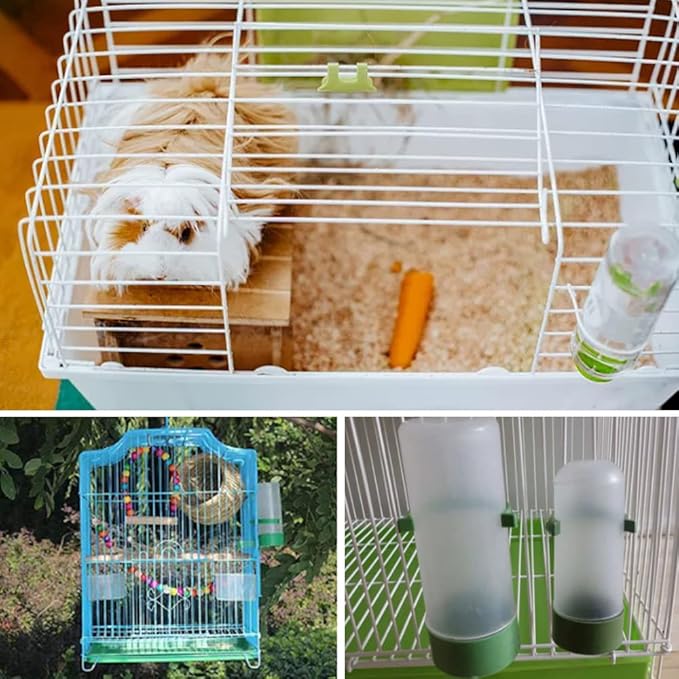 4 Pack Plastic Bird Water Dispenser Automatic Bird Cage Water Dispenser Food Drink Bowl for Cage Aviary Parrots Budgie Cockatiel Lovebirds 60ml Lovebirds