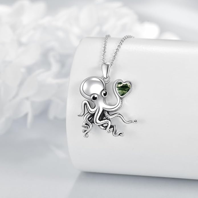 KZX Cat/Dog/Phoenix/Eagle/Whale/Shark/Puffin/Starfish/Chicken/Butterfly/Owl/Bee/Frog/Seahorse Necklace Sterling Silver Animal Pendant Jewelry Gift for Women