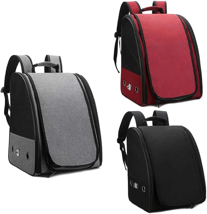 Bird Carriers Pet Parrot Backpack Bird Travel Carrier Outerdoor Breathable Hiking 1Pcs Black