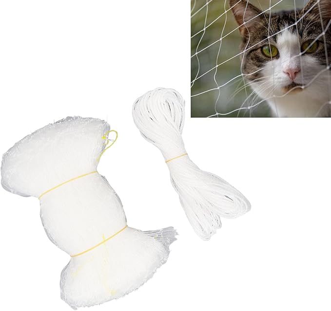 Cat Balcony Net, Easy Installation, Cat Anti-Fall Fence Net, Nylon Pet Net, Safety Cat Balcony Protector for Balcony, Window, Stairs (Style One Size: 8x3