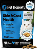 Cat Skin & Coat Health Chews – Crunchy & Creamy Treats with Omegas, Vitamin C & E, Biotin – Soothes Itchy, Dry Skin, Reduces Shedding & Promotes a Shiny Coat – Cat Vitamins (Chicken 90-Day Supply)