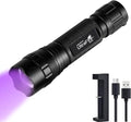 ULTRAFIRE 501B UV Flashlight, Adjustable Focus 395nm Ultraviolet Blacklight Mini Flashlight for Pet Urine Detection, Resin Curing, Scorpion & Bed Bug Detection
