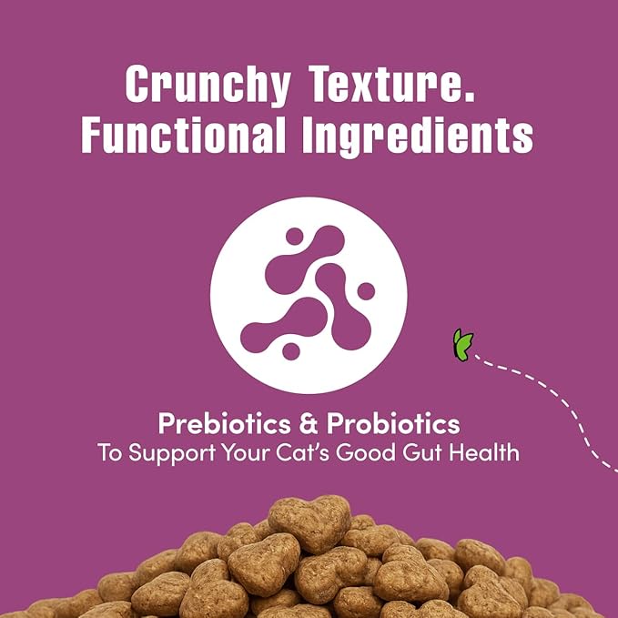 Get Naked Digestive Health Crunchy Cat Treats 6oz - Chicken Flavor, Grain-Free Cat Probiotics for Indoor Cats, Supports Healthy Digestion, Dental Health & Immunity, Made in The USA