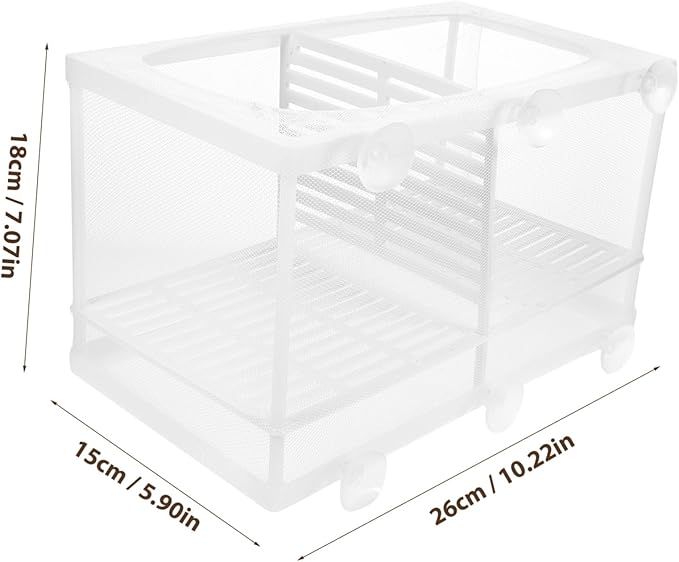 Kisangel Fish Tank Breeding Box Mesh Partition Shrimp Fish Hatchery for Aquarium Style