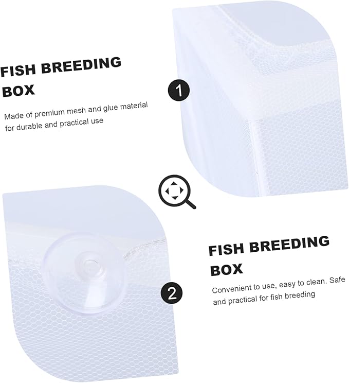 Happyyami Fish Breeder Box Transparent Mesh Isolation Tank for and Fish Easy to Clean Breeding for Aquariums Safe Protection