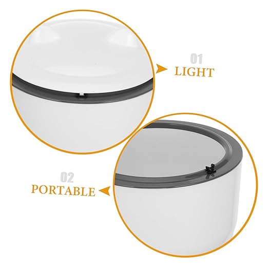 Hemoton 1set Enclosed Cat Litter Disposal Bin with Lid Odor-Sealing Trash Can for Cats Large Capacity Plastic Waste Container Includes Garbage Bags for Bathroom Kitchen and Office Use