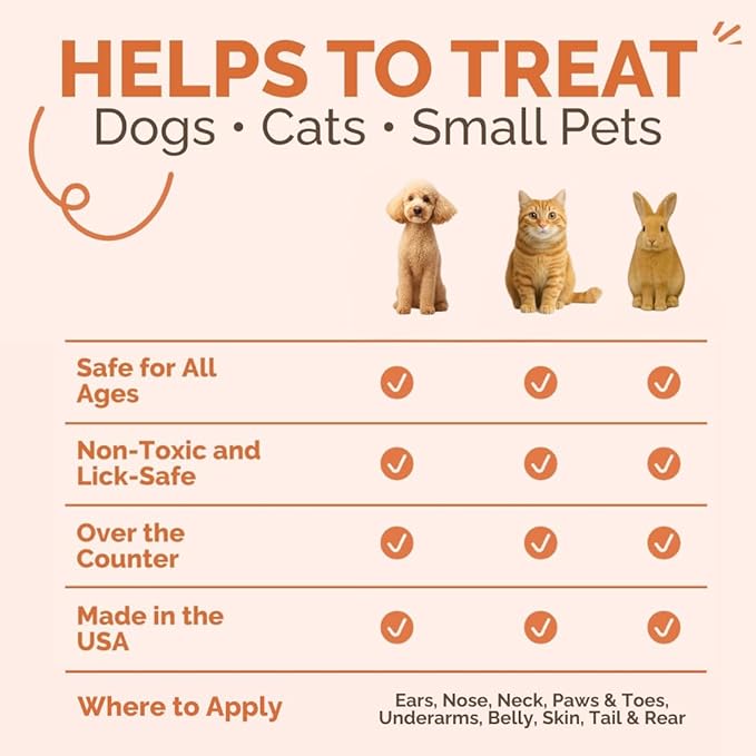 Hot Spot & Itch Relief Skin Cream for Dogs & Cats | Fast & Lasting Relief | Treats the Source | Natural Ingredients & Colloidal Silver | Vet-Recommended | Safe & Non-Toxic | Made in USA (2oz)