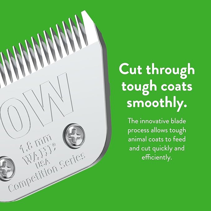 Wahl Professional Animal 10W Extra Wide Competition Series Detachable Blade with 1/16-Inch Cut Length (2377-100)