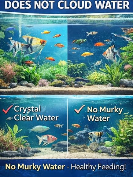 SOUTH SHORE RETAIL, LLC Color Enhancing Tropical Fish Flakes with Spirulina & Shrimp — Premium Whitefish Formula — 2.5lb Bulk Aquarium Fish Food - Veteran Owned Small Business