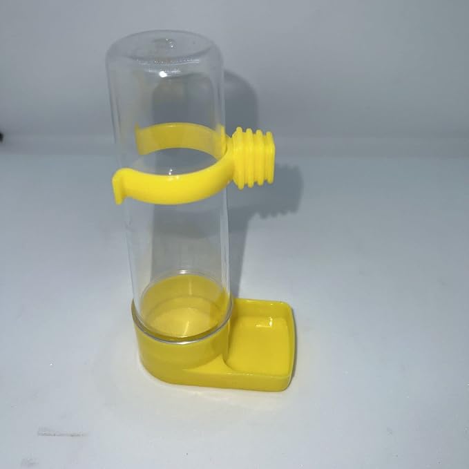 3 Pcs Bird Automatic Water Feeder Parakeet Budgie Aviary 4 oz 100 ml Tube Feeders Gravity Food Dispensers Set of 3 Parrot, Parrotlet, Small Pets Durable, Reusable, Bird Cage Feeders