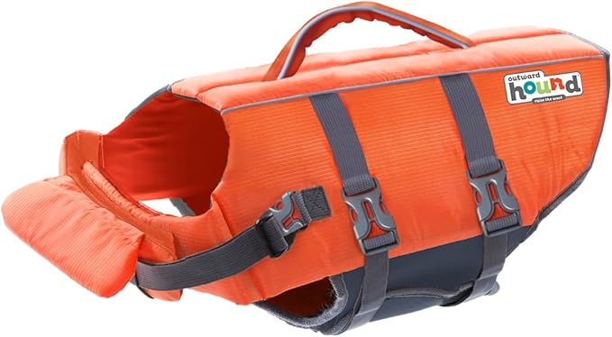 Outward Hound Granby Splash Orange Dog Life Jacket, XS