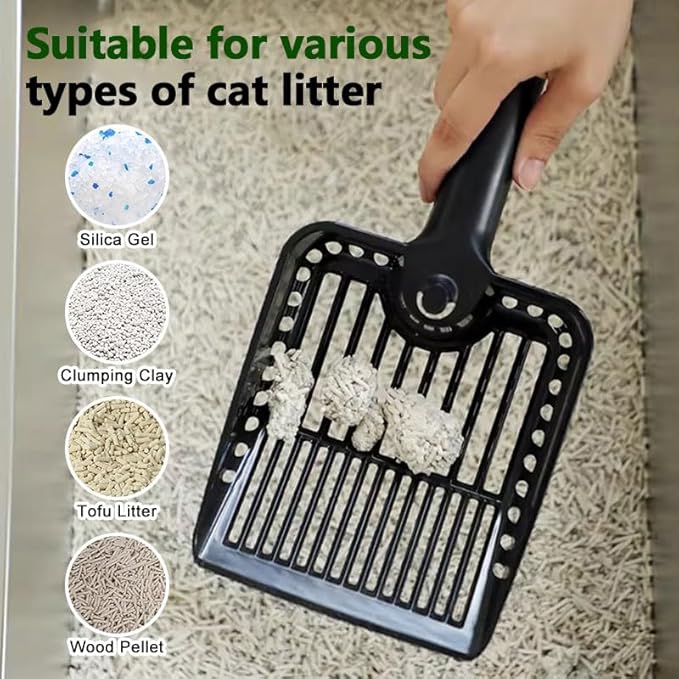 [2026 Version XXL Large Pooper Scooper, Heavy Duty Cat Litter Scooper with Holder Cat Scooper for Litter Box Kitty Litter Scoop,Perfect for Cat Litter Box Cleaning
