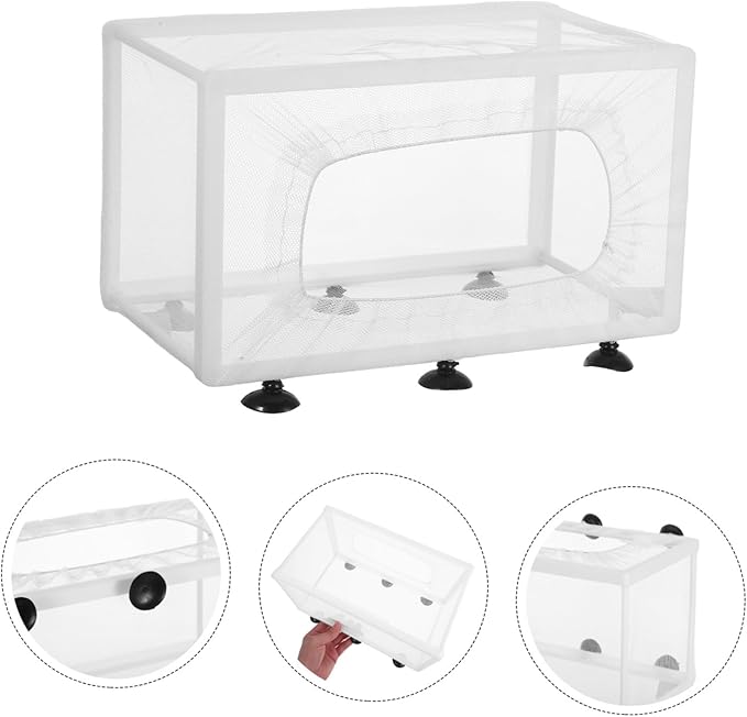 Large Size Aquarium Isolation Box Fish Breeding Tanks Net Fish Box Suction Cup