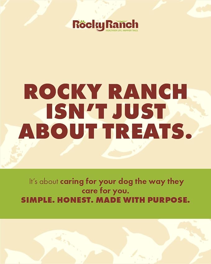 Rocky Ranch, 12" Dog Bully Sticks, Beef Flavor, 5.68 oz, Adult Dog, Natural Chew Treats, Dental Care, High Protein, 4 Count. No Additives