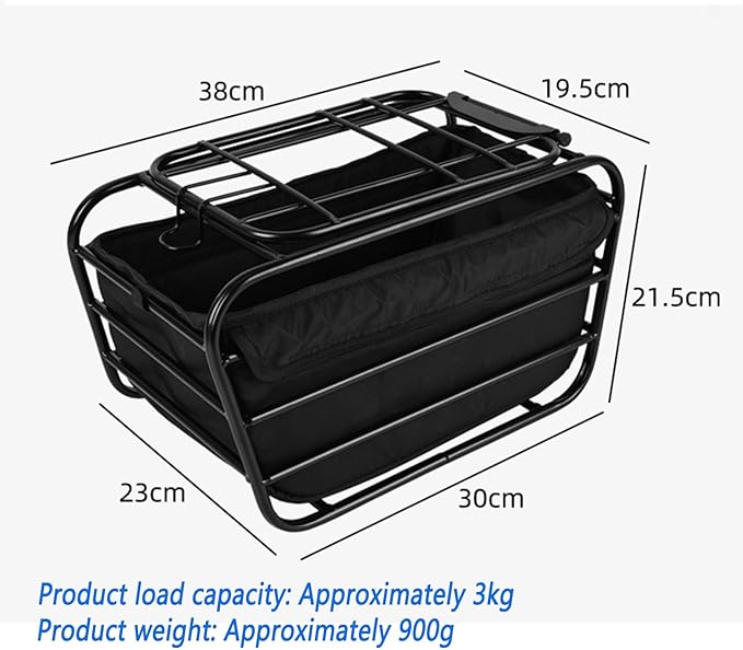 Portable Dog Carrier Bicycle Cargo Rack,Bike Rear Basket,Pet Carrier for Small Dogs & Cats, Picnics, Shopping
