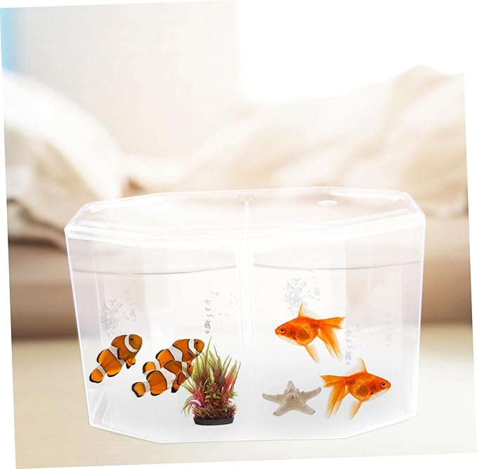 Transparent Fish Breeding Tank with Removable Divider Isolation Box for Fish Easy to Clean Hatchery Incubator for Protecting Home Aquarium