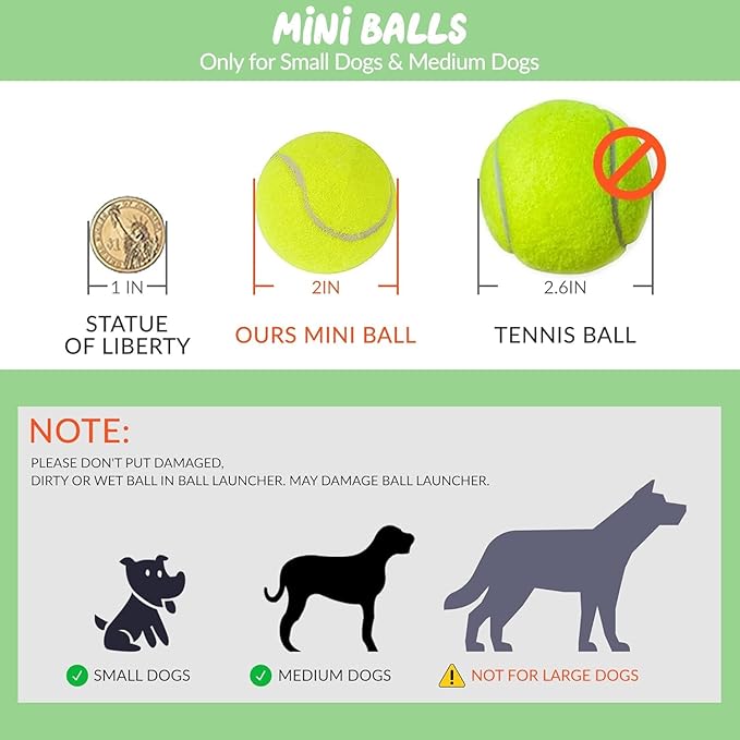 Best Automatic Ball Launcher for Dogs, USB Rechargeable Power - Indoor & Outdoor Dog Ball, Interactive Dog Fetch Tennis Ball Launcher Machine Toy for Small and Medium Dogs Comes with 3 Tennis Balls