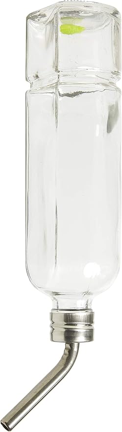 Lixit® Chew Proof Flat Sided Water Bottles for Rabbits, Ferrets, Rats, Birds, Hamsters, Guinea Pigs, Chinchillas Gerbils and Other Small Animals - Made in USA (Clear, 12 Ounce Pack of 2)