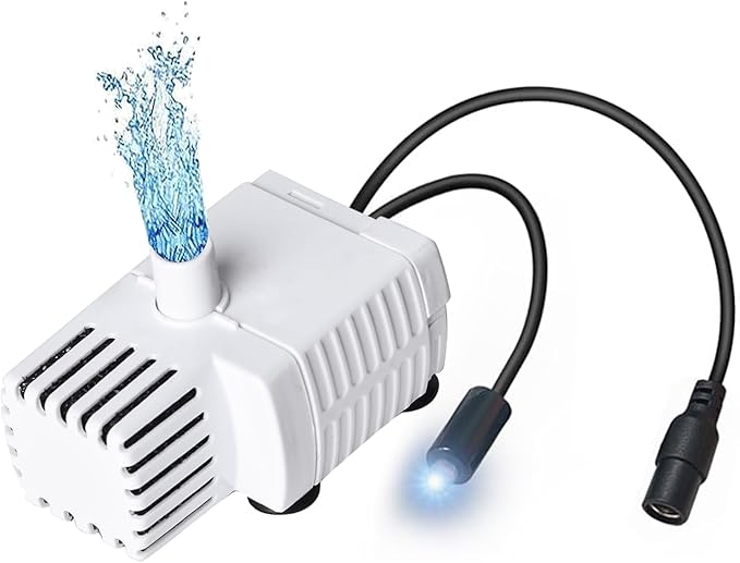 ORSDA Cat Fountain Pump for D36/D66 Cat Water Fountain with Level Window, LED Light, Replacement Motor for Stainless Steel Cat Dog Water Dispenser